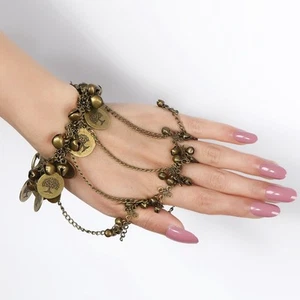 Bracelet, Bell Ring Integrated Retro Dance Performance Antique Style Accessories - Picture 1 of 28