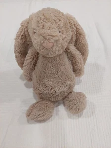 Jellycat Bashful Bunny Rabbit Beige Light Brown 12" Plush Stuffed Animal Toy EUC - Picture 1 of 5
