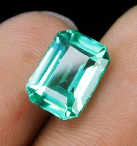 Certified 4.25 Ct Natural Sapphire Bi-Color Emerald Shape Loose Gemstone - Picture 1 of 6