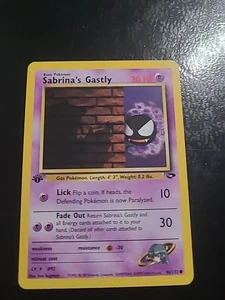 Sabrina's Gastly 96/132 1st Edition Gym Challenge Pokemon WOTC Vintage NM/LP - Bild 1 von 2