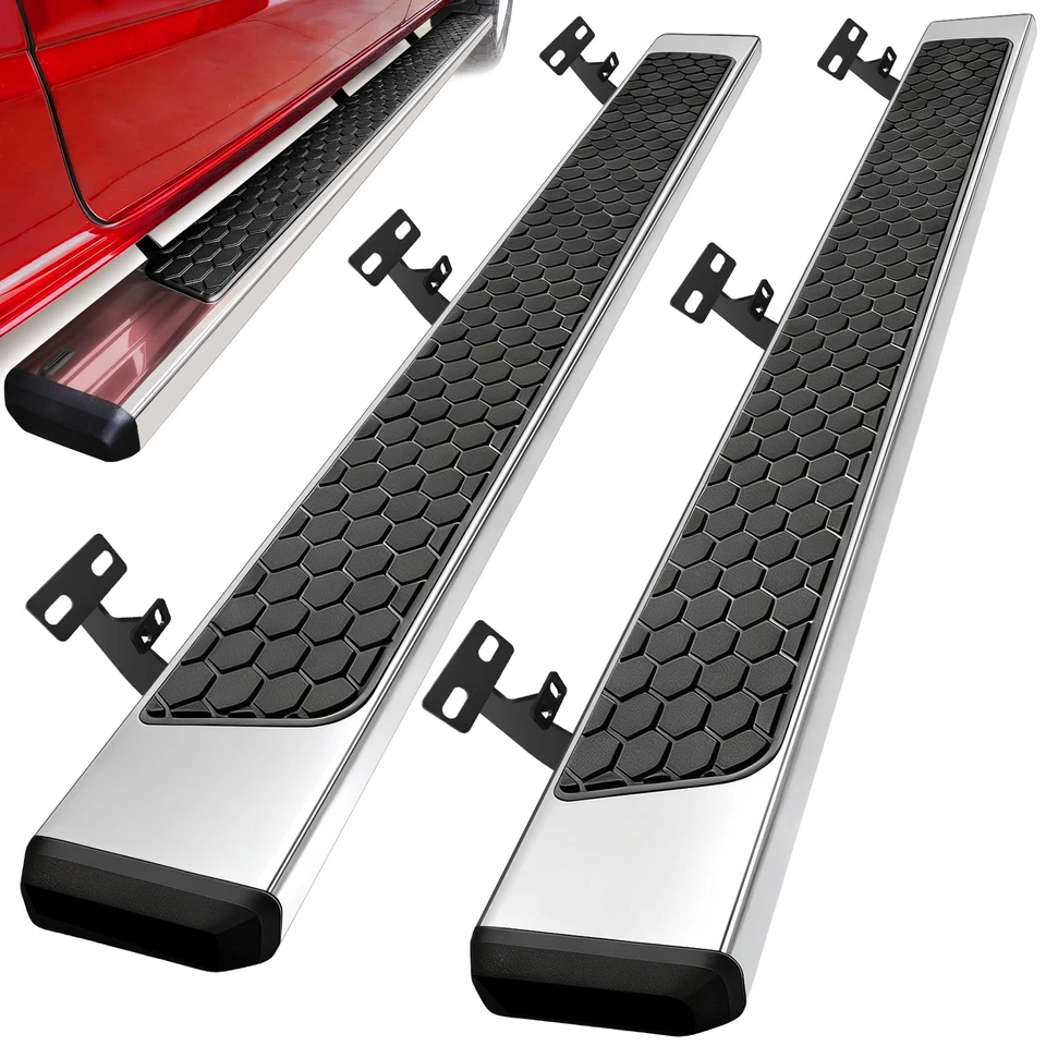 For 09-18 Dodge Ram 1500/10-25 Ram 2500 Crew Cab Nerf Bar Running Boards SS - Image 1 of 4