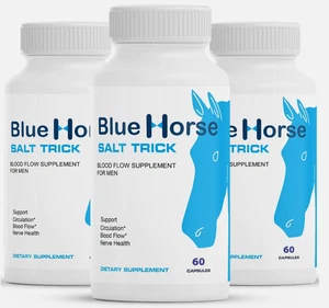 ( 3 Pack ) Blue Horse Salt Trick - Our Best Blood Flow Supplement for Men - Picture 1 of 12