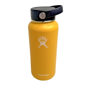 Hydro Flask 32oz Wide Mouth Bottle Mango Yellow Twist Off Lid Stainless Steel - Picture 1 of 22