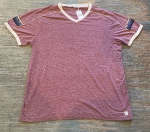 Camiseta Universitaria Re-Hilada Capa Marina Cuello en V Para Hombres XL Rayas Informal Cedro Preppy - Imagen 1 de 5