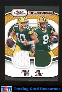 2024 Absolute #TTM-GB Jordan Love Josh Jacobs Team Tandem Materials #/199 - Bild 1 von 2