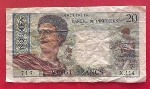 Neukaledonien. 20 Francs Banknote Bank of Indochina "NOUMEA" ND. TB - Bild 1 von 2