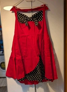 IBTOM Castle 1950s Retro Flare Dress Sz 4XL Red Polka Dot Halter 50s Diner - Picture 1 of 6