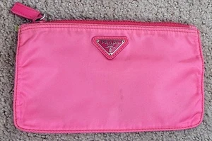 AUTÉNTICA BOLSA COSMÉTICA PRADA NYLON USADA ROSA PEQUEÑA - Imagen 1 de 9