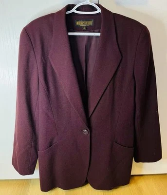 Chaqueta Johnmeyer Púrpura Profesional Mezcla Lana Mujer’s Talla 12 Foto 1 de 4