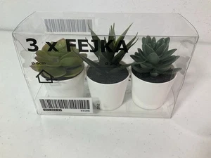FEJKA (IKEA) Miniature Artificial Potted Plants (x3 Plants). NEW. - Picture 1 of 9