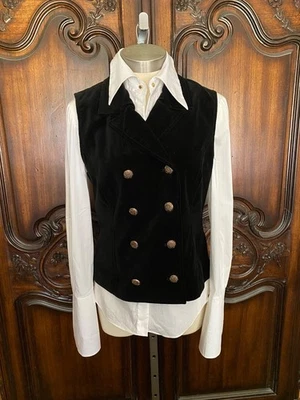 Chaleco Mujer Color Negro Doble Pecho Talla 4 Foto 1 de 2