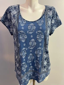 Lucky Brand Women Large Blue Top Shirt New NWT - Picture 1 of 7