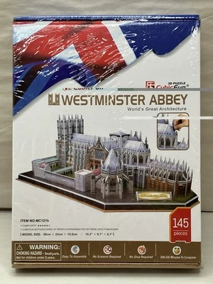 Westminster Abbey CubicFun 3D DIY Children's Puzzle 145 Pieces Paper Model - NEW - Image 1 of 4