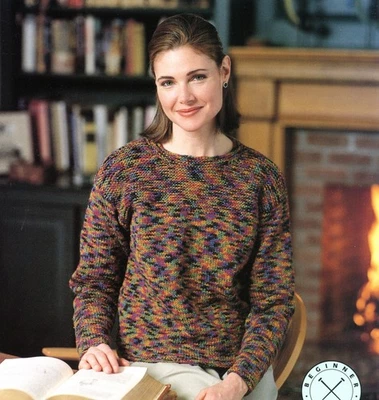 Pullover Reynolds Tejido PATRÓN 711 Mural Liguero - Principiante Fácil Tejido Foto 1 de 3