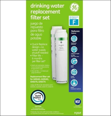 Оригинальный сменный фильтр для питьевой воды GЕ FQSVF комплект 2 шт. новый - Изображение 1 из 4