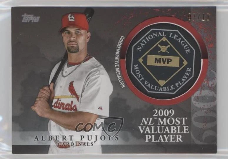 2023 Topps Update MVP Medallion Red /10 Albert Pujols #MVP-AP - Image 1 of 2