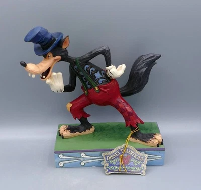 Disney Traditions I'll Huff and I'll Puff! Silly Symphony Big Bad Wolf Figurine - Image 1 of 4