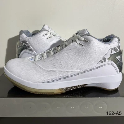 Talla 12.5 - Air Jordan 22 OG 5/8 Blanco Azul Universitario Para Hombres 316381-141 Envío Rápido Foto 1 de 4