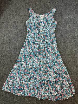 Vintage Robbie Bee Petite Floral Sleeveless Rayon Maxi Dress 8P  - Image 1 of 4