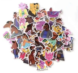 BoJack Horseman Cartoon Series Themed Set of 58 Assorted Stickers Decal Set - Picture 1 of 1