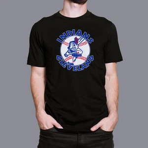 Retro Style 1973 Chief Wahoo Cleveland Indians Print T - Shirt sz S - 3XL  NWOT - Picture 1 of 6