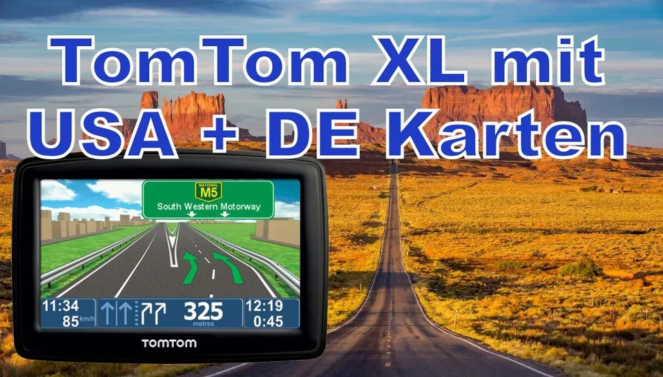 TomTom XL Navi mit USA + DE  Karten 2025 - GPS für Urlaub Navigationsgerät TOP - Bild 1 von 1
