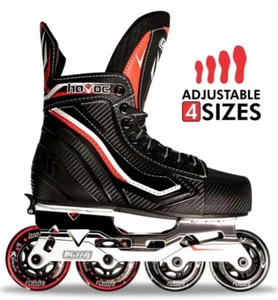 Roller Skates blades x HAVOC CRAZY Size 3-6, 9 inch to 10 Adjustable Hockey - Picture 1 of 7