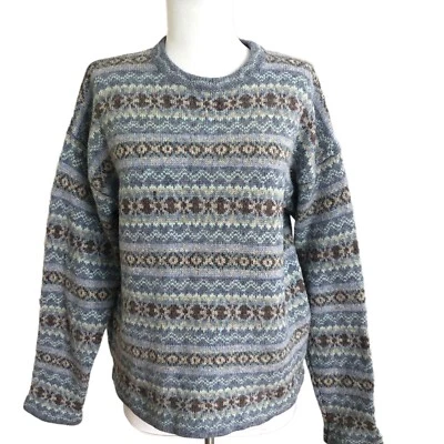 Suéter De Colección J Crew Lana Fair Isle M Esquí Lodge Vacaciones Retro Preppy Heritage  Foto 1 de 4