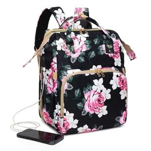 3-in-1 Baby Diaper Bag Backpack with Changing Station Portable Mommy Travel Bag - Picture 1 of 9