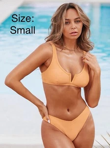 small V-Cut Cheeky Bikini Set Swimsuit Item# S-26 - Picture 1 of 6