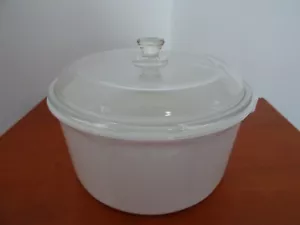 Nouveau Princess House White Ceramic Cooking Pot No Handle 2 Quart - Picture 1 of 8