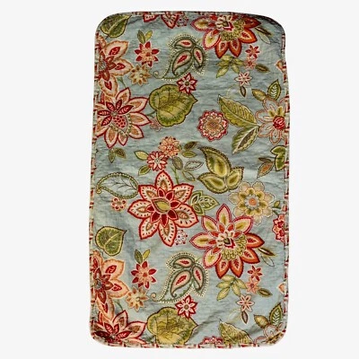 Par Waverly Jacobean Set 2 Fundas Almohada Acolchadas Floral y Chevron Parte Trasera Foto 1 de 4