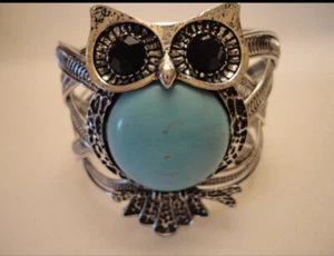 Owl Bird Greek Jewelry Cuff Bracelet - Picture 1 of 4