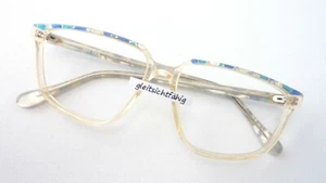 Transparente Brille Frauen mit Farbrand eckig Marke See You Gestell Grösse M - Picture 1 of 4