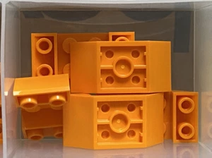 LEGO Parts - Orange Slope, Inverted 45 4 x 2 Double w Cutout - No 4871 - QTY 5 - Picture 1 of 1
