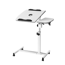 NNEDSZ Laptop Table Desk Adjustable Stand With Fan - White