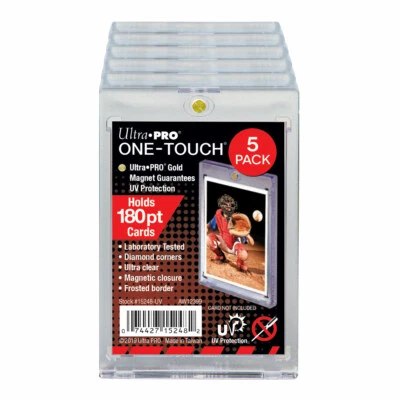 5 Ultra PRO One-Touch 180pt Magnetic Card Protector Display Holder UV - Image 1 of 3
