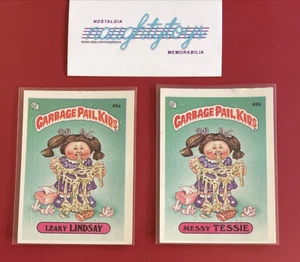 Garbage Pail Kids - (2) 1985 Leaky LINDSAY #45a & Messy TESSIE #45b - Picture 1 of 10