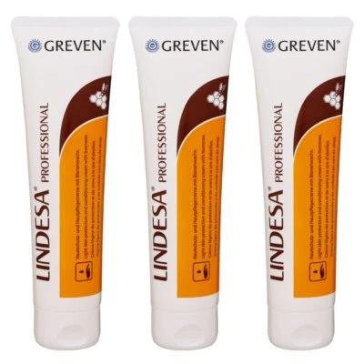 Lindesa Professional 3 x 100 ml Hautschutz- und Handpflegecreme mit Bienenwachs - Bild 1 von 2