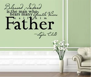 Blessed Indeed is the Man.- Lydia Bambino Vinile Decalcomania Decorazione Casa 12" x 18" - Foto 1 di 1