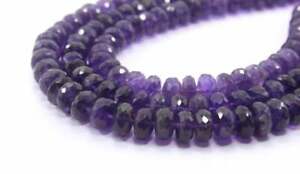 Nice Quality Natural Blue Amethyst Gemstone Faceted Rondelle Shape Huge Beads