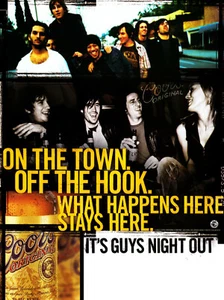 COORS BEER AD #20 RARE 2003 "ON THE TOWN. OFF THE HOOK. WHAT HAPPENS HERE...."  - Picture 1 of 2