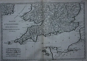 Original antique map SOUTH ENGLAND, WALES, CORNWALL, c.1790 - Picture 1 of 3