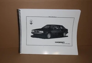 Maserati Biturbo  FACTORY PARTS MANUAL  Early Coupe 2.0 liter Exploded Views  - Picture 1 of 3