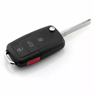 Chiave auto 4 tasti chiave pieghevole per VW Transporter Tiguan Touareg Touran - Foto 1 di 4