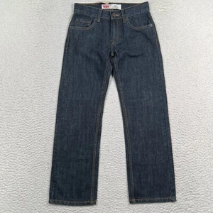 NWT Levi's 505 Jeans Boy’s 10 Regular 25x25 Straight Fit Dark Wash Blue Denim - Picture 1 of 12