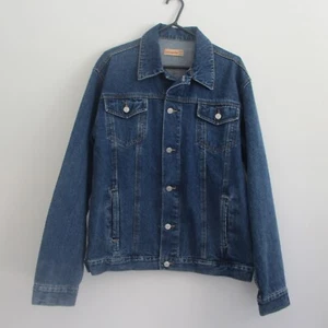 COMMANCHE Mens Denim Jacket Blue Size XL button up cotton long sleeve collared - Picture 1 of 18