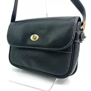 Gucci Shoulder Bag Micro GG PVC Leather Black Authentic - Picture 1 of 24