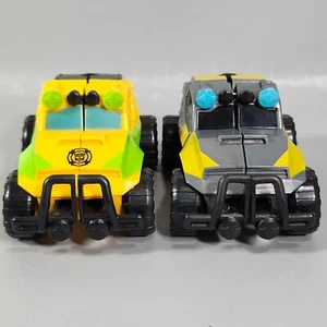 Playskool Rescue Bot Bumblebee ATV Buggy Transformers Hero 4” Action Figure Pair - Picture 1 of 14