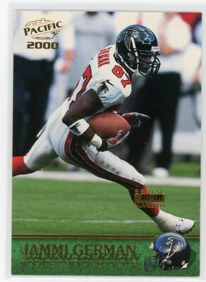 Jammi German 2000 Pacific Football Card #19 Atlanta Falcons /199 Miami Hurricane - Image 1 of 4